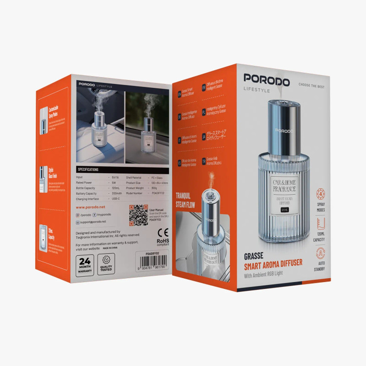 پخش کننده رایحه هوشمند همراه با نور پردازي - PORODO-Grass* (مناسب اتاق / ماشين)