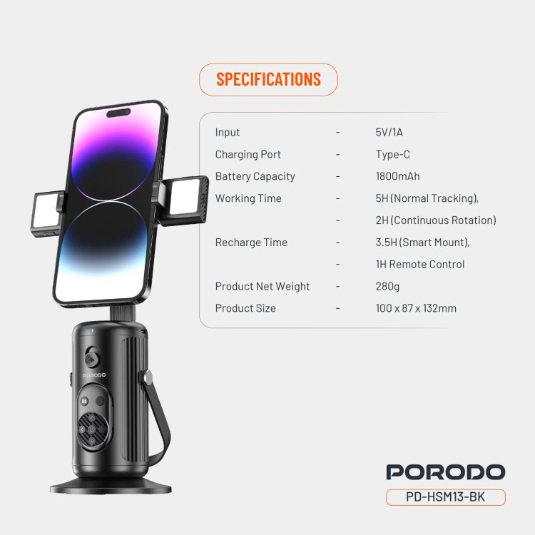 پایه ثابت روميزي هوشمند ردیابی (دنبال كننده) PORODO