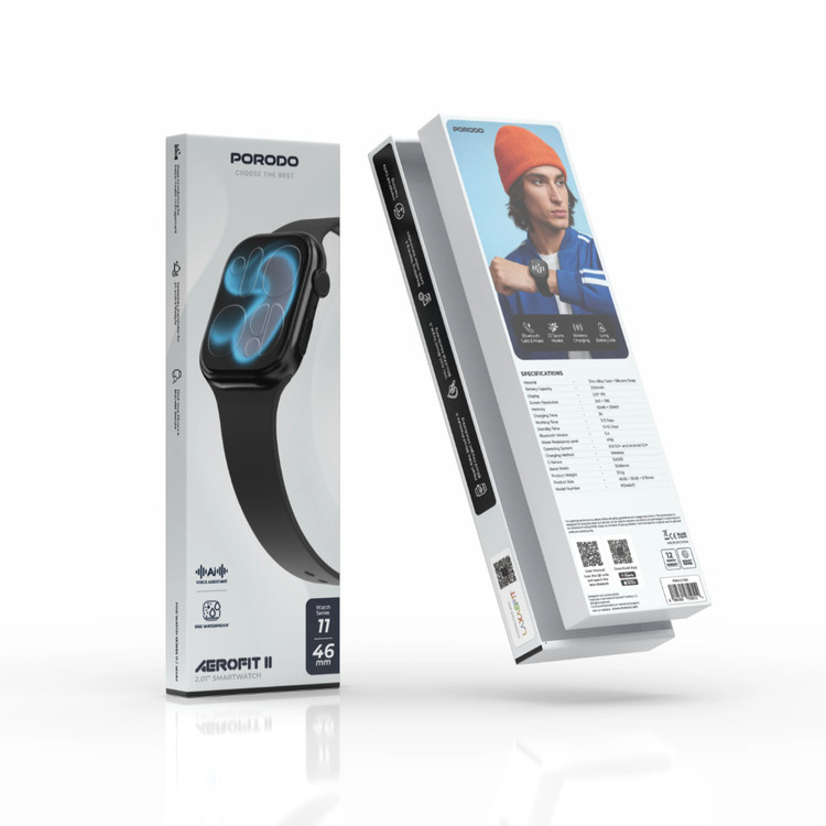 ساعت هوشمند اینچی "Porodo AeroFit II 2.01
