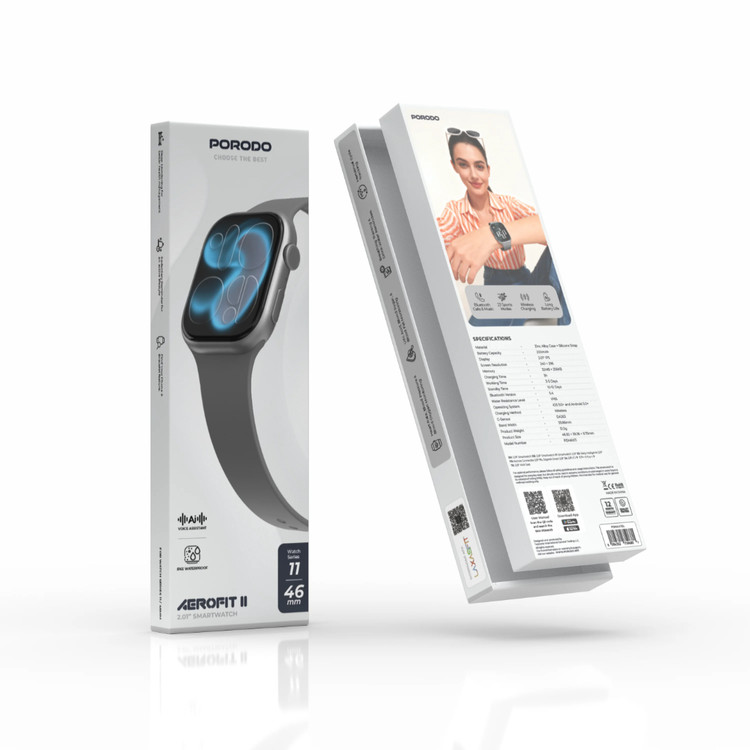 ساعت هوشمند اینچی "Porodo AeroFit II 2.01