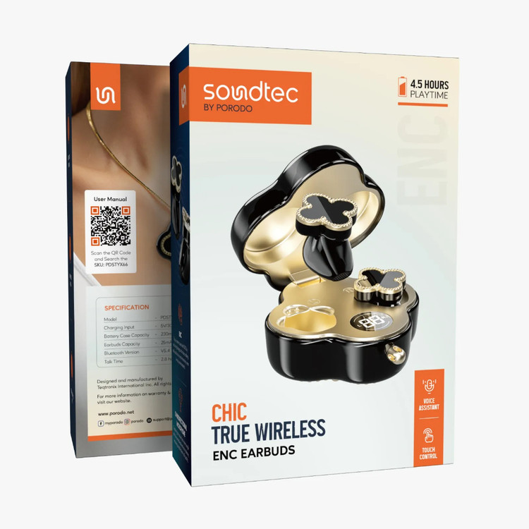ایرپاد بیسیم مدل ونکلیف Porodo Soundtec Chic