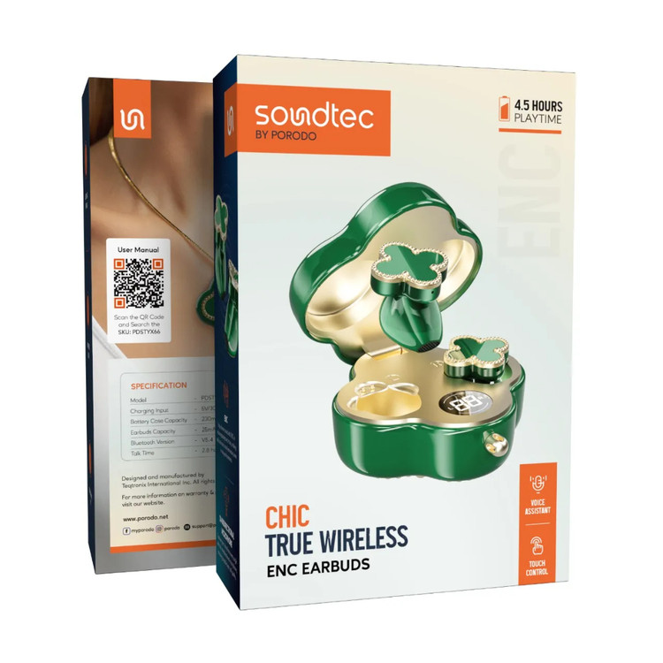 ایرپاد بیسیم مدل ونکلیف Porodo Soundtec Chic