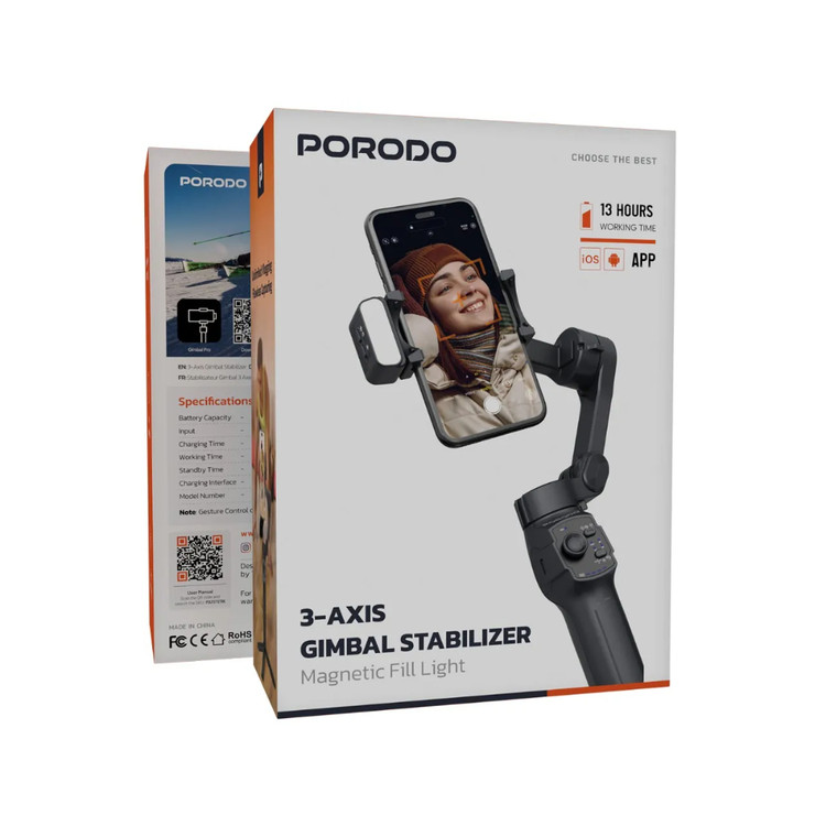 استاپلايزر گیمبال سه محوره، حرفه اي ضد لرزش PORODO