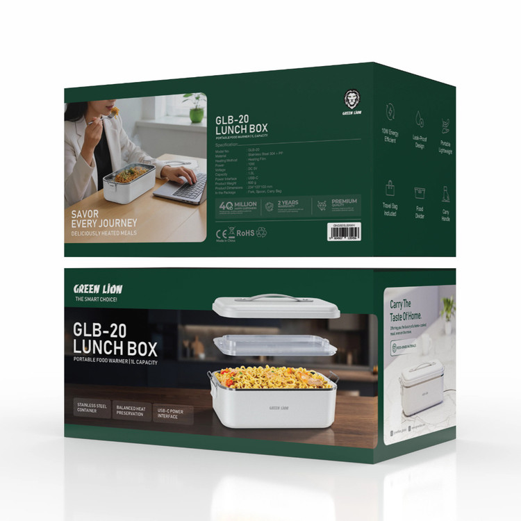 گرمکن غذای قابل حمل Green Lion مدل GLB-20 LUNCH BOX