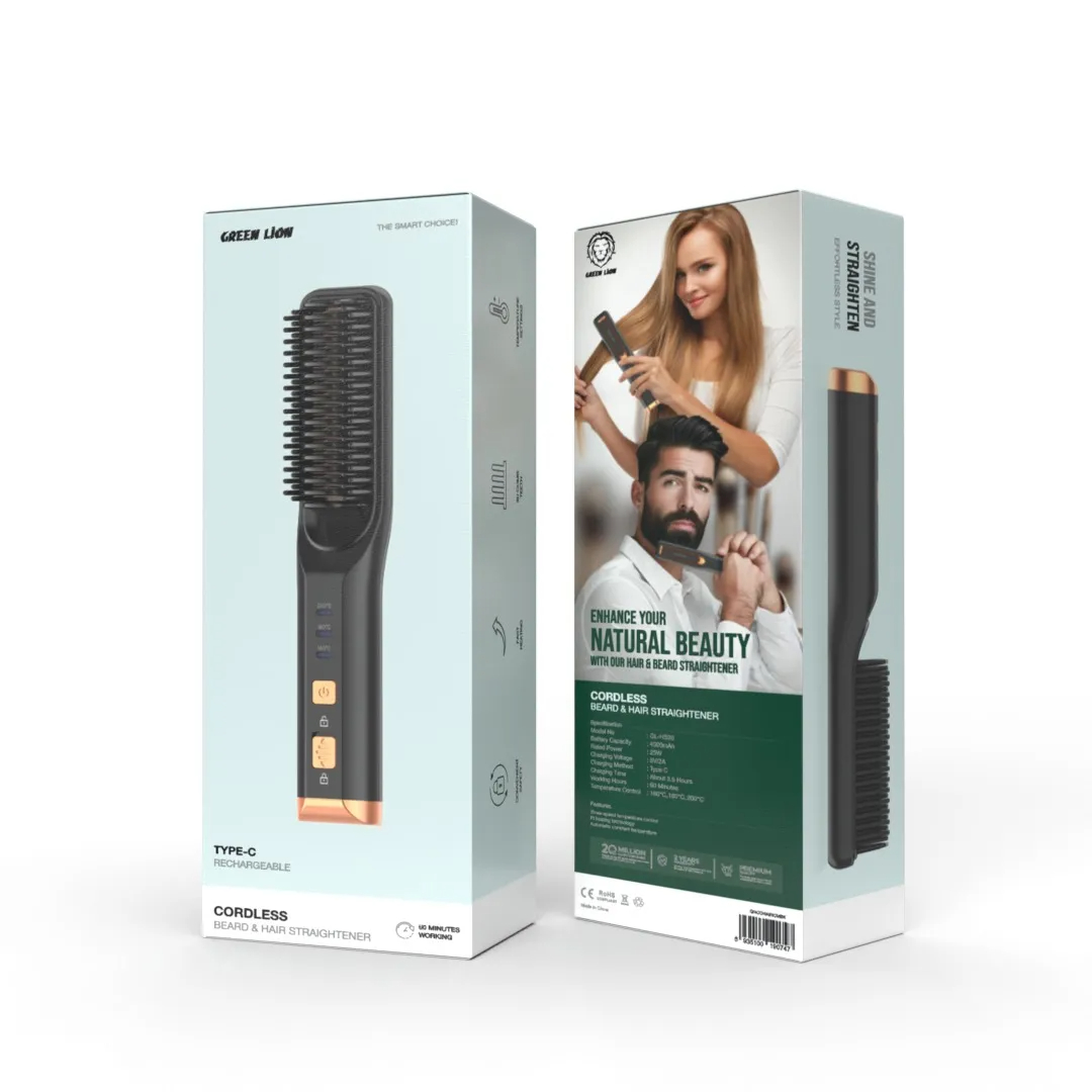 برس صاف کننده ریش و موی بی‌سیم Green Lion