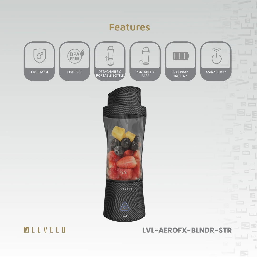 مخلوط کن فیبر کربن قابل حمل Levelo Aeroflex