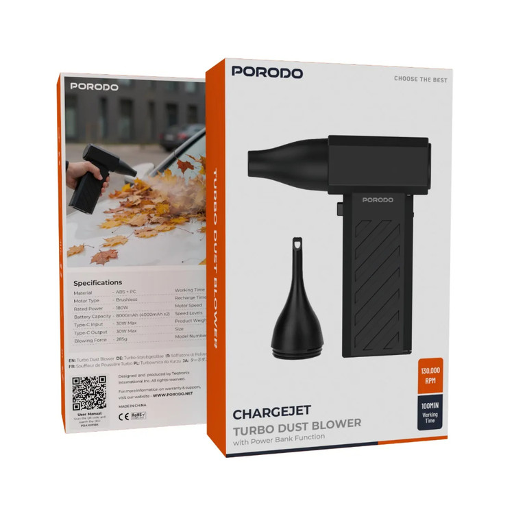 دمنده گرد و غبار Chargejet Turbo با قابلیت پاوربانک