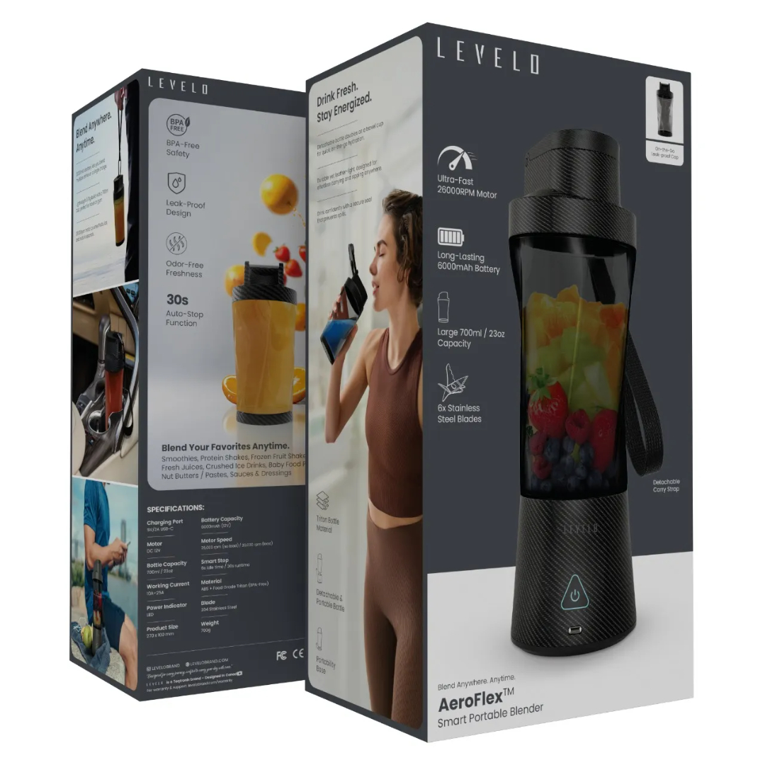 مخلوط کن فیبر کربن قابل حمل Levelo Aeroflex