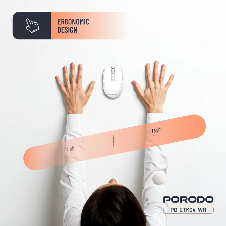 ماوس بی سیم پرودو مدل PD-WBRM16 ظرفیت ۱۶۰۰ DPI