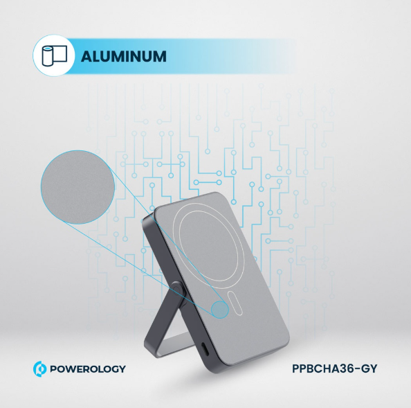 پاوربانک مگنتي 10000 میلیآمپرساعتی Magsafe با سطح شیشهای POWEROLOGY