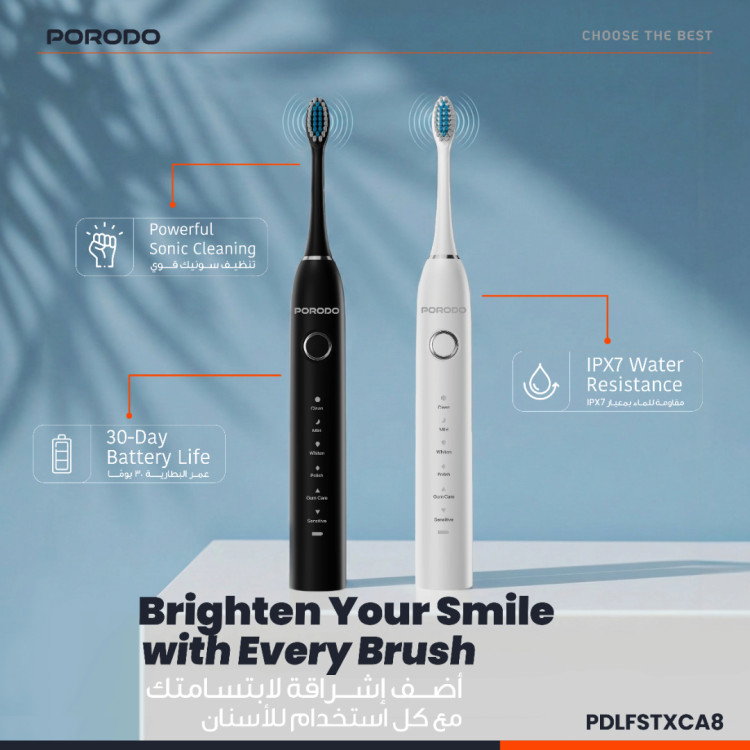مسواک برقی پرودو مدل Sonic هوشمند Porodo Lifestyle