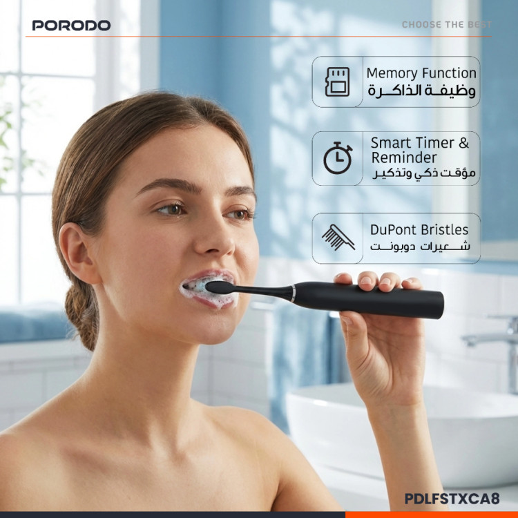 مسواک برقی پرودو مدل Sonic هوشمند Porodo Lifestyle