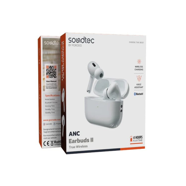 ایربادهای بیسیم واقعی پرودو Porodo Soundtec ANC Pro II