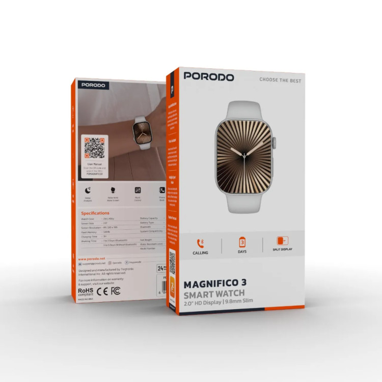 ساعت هوشمند پرودو Magnifico 3 با بدنه رویی زینک و ضد آب IP65