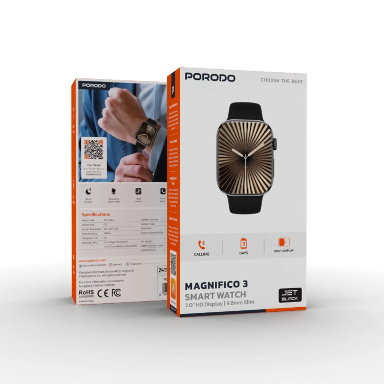 ساعت هوشمند پرودو Magnifico 3 با بدنه رویی زینک و ضد آب IP65